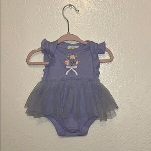 Purple Baby Onesie with Floral Design